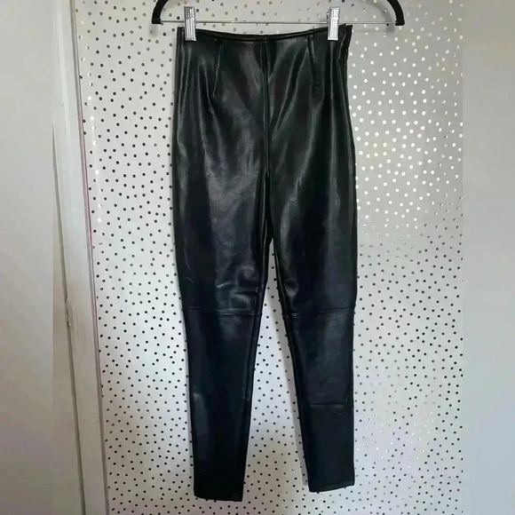 Abercrombie & Fitch Vegan Leather Black Pants - Picture 1 of 6